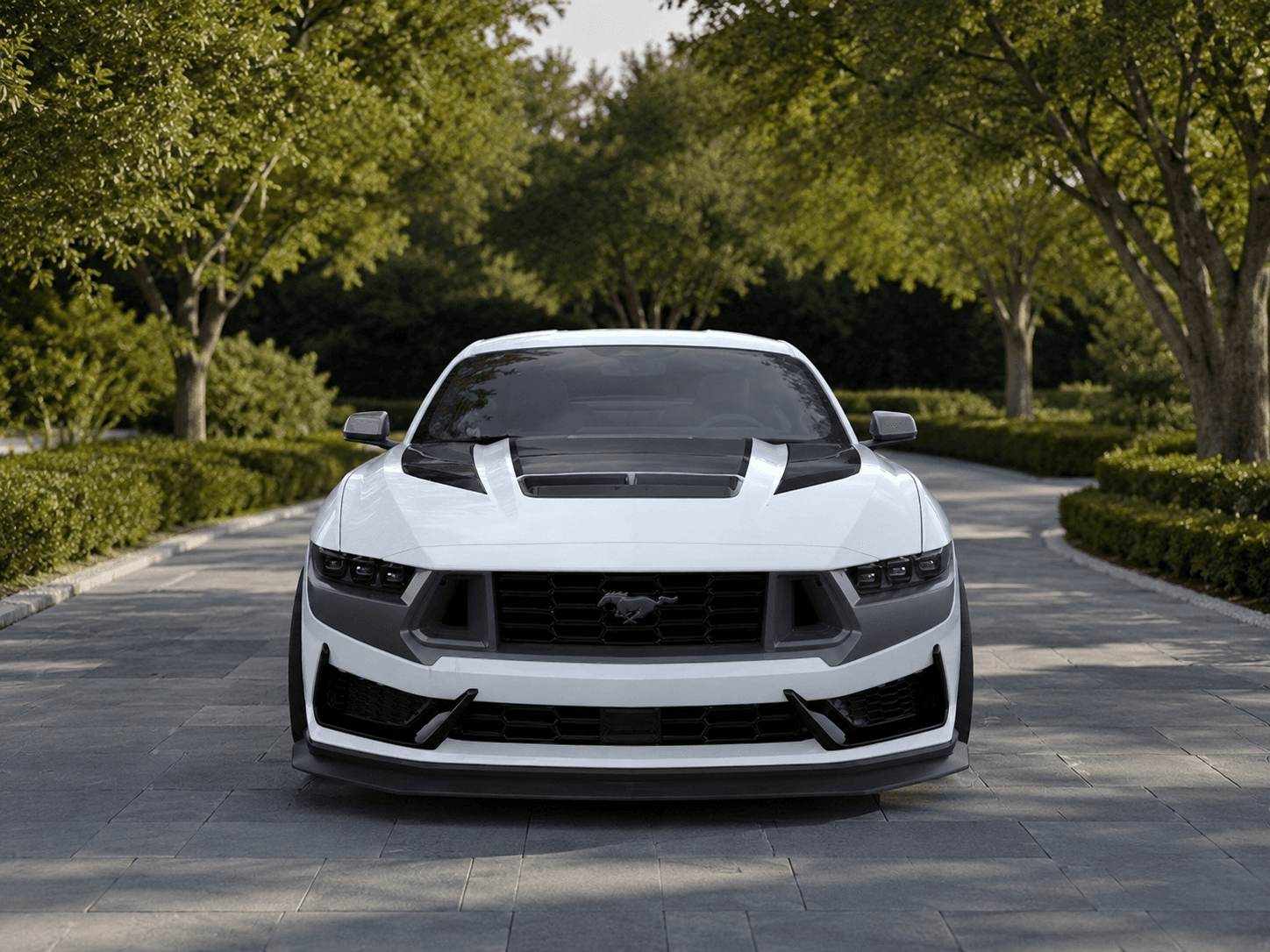 Front view of the 2026 Ford Mustang Dark Horse prize vehicle