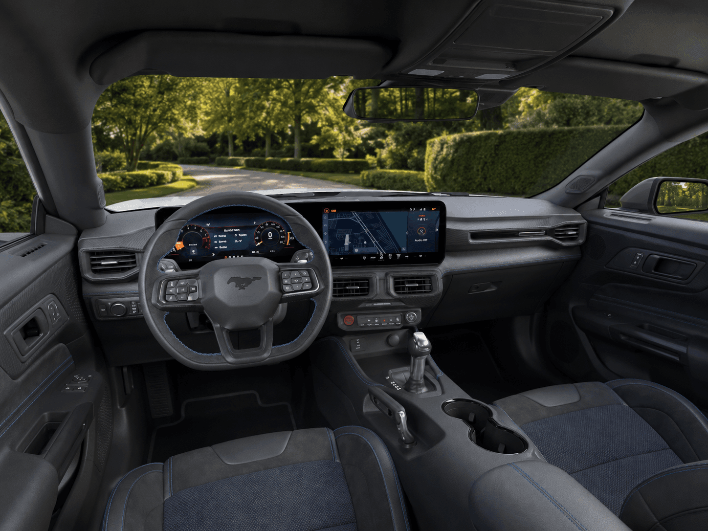 Interior cockpit of the 2026 Ford Mustang Dark Horse